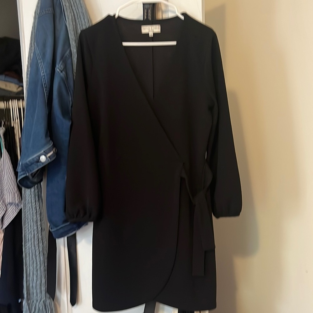 Madewell texture and thread black dress